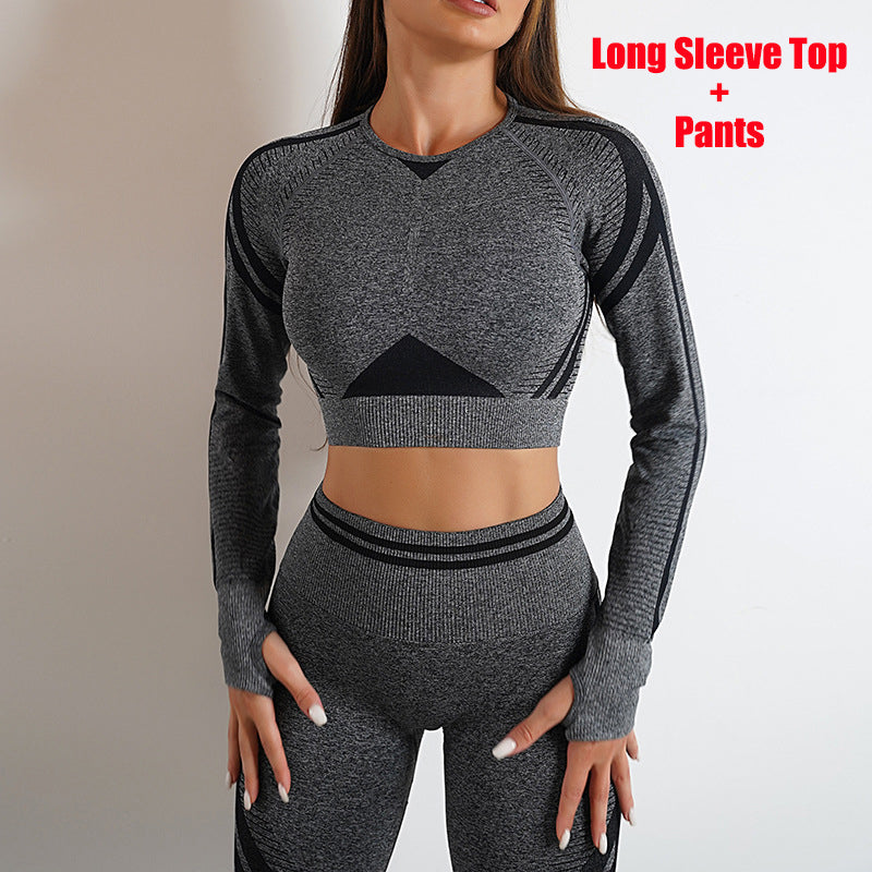Seamless Yoga Pants Sports Gym Fitness Leggings Or Long Sleeve Tops Outfits Butt Lifting Slim Workout Sportswear Clothing What Else You Got?