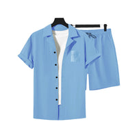 Men's Breathable Linen Casual Button-Up Shirt with Lapel Collar - Lightweight & Stylish for Everyday Wear