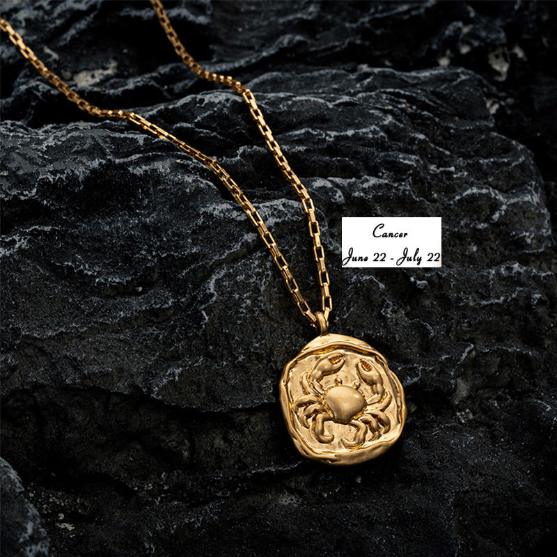 Vacuum Plating 18k Titanium Zodiac Oval Pendant Necklace What Else You Got?
