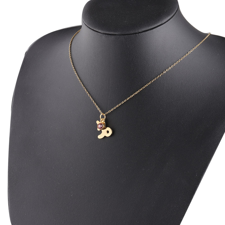 Golden Zodiac Necklace Lucky Birthstone Stainless Steel Jewelry What Else You Got?