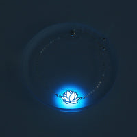 Glow-in-the-Dark Silver Brass Lotus Drop Oil Bracelet - Faith-Inspired Jewelry
