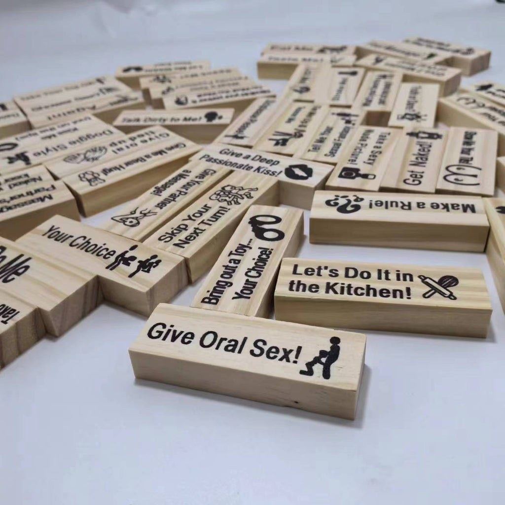 Couple Game Night Intimacy Block Tower Jenga Game Valentine Tumbling Tower Stacking Blocks Game Party Interactive Games 18 What Else You Got?