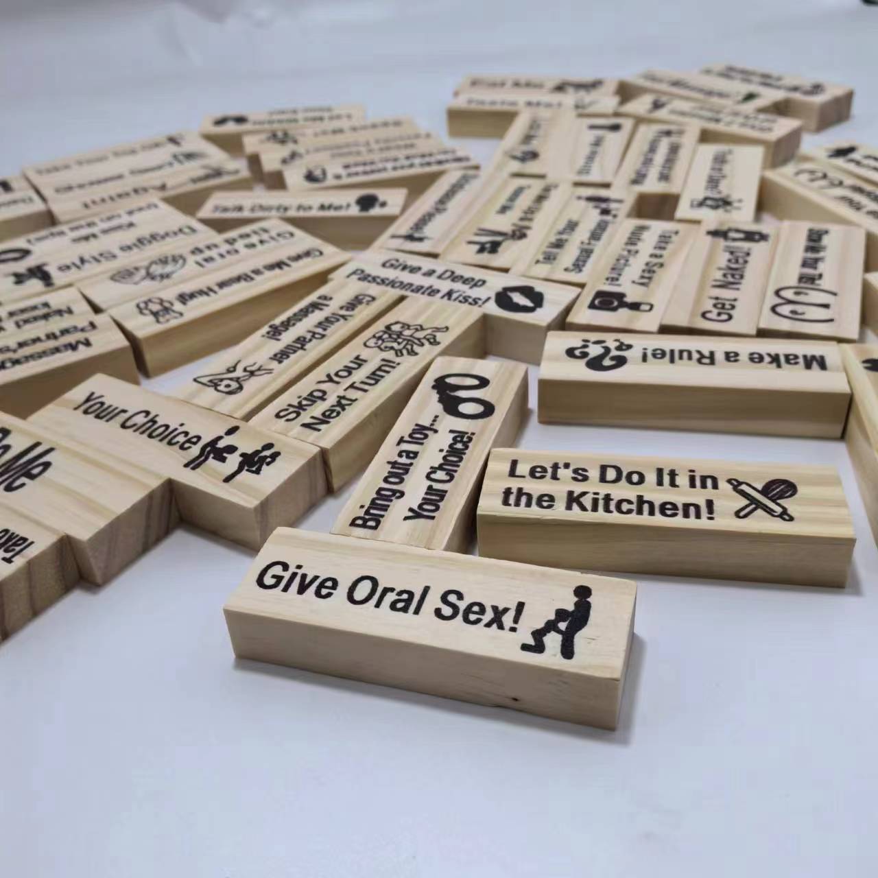 Couple Game Night Intimacy Block Tower Jenga Game Valentine Tumbling Tower Stacking Blocks Game Party Interactive Games 18 What Else You Got?