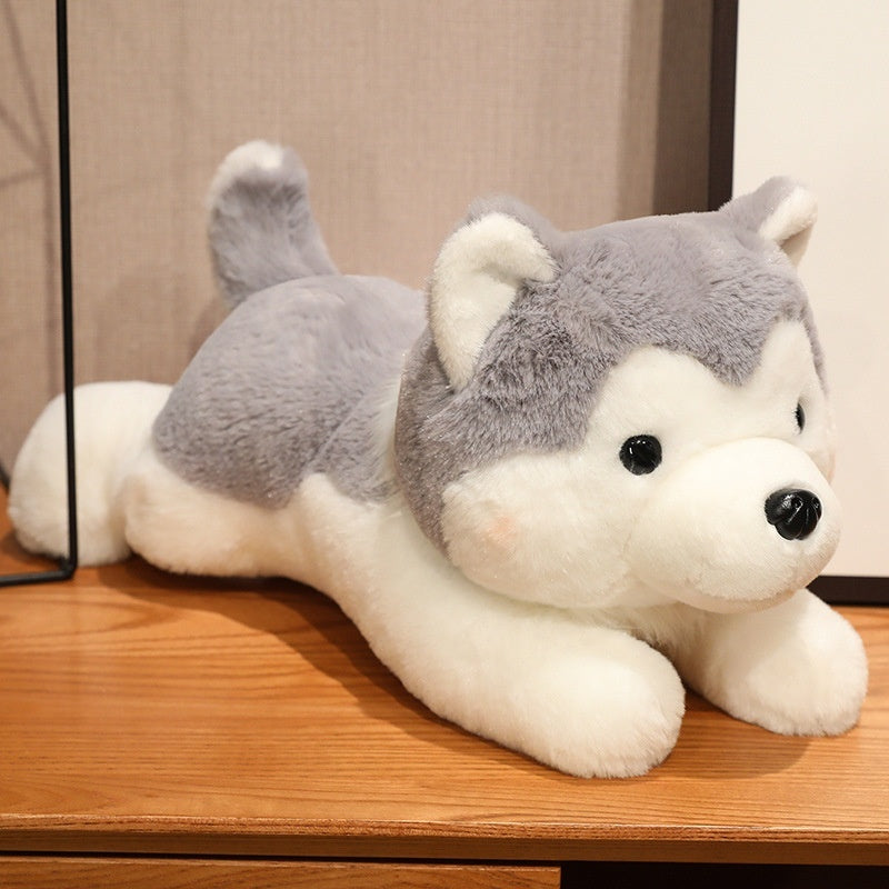 Rabbit Fur Cute Pet Husky Throw Pillow Plush Toy Lying What Else You Got?