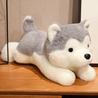 Adorable Husky Plush Pillow - Soft Rabbit Fur Pet Companion - Cozy & Cuddly Decor