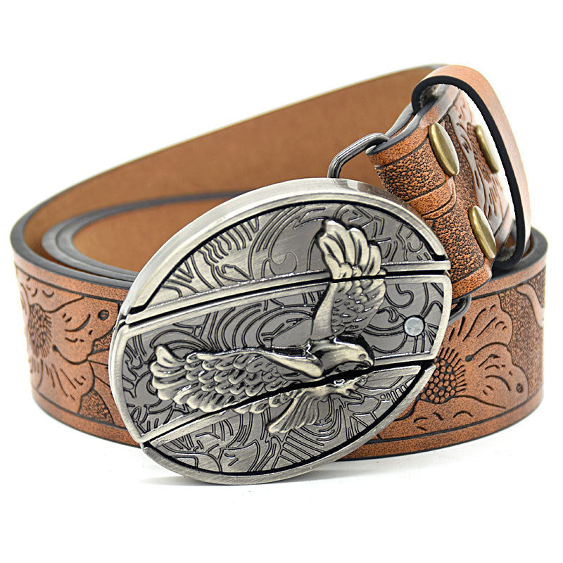 Personality Student Trendy Printing Engraving Smooth Buckle Knife Embossing Belt What Else You Got?