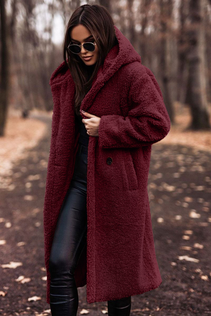 Autumn Winter Fashion Elegant Long Coat Woman Plush Warm Faux Fleece Coat Women Teddy Jacket Female Teddy Coat Outwear Ladies What Else You Got?
