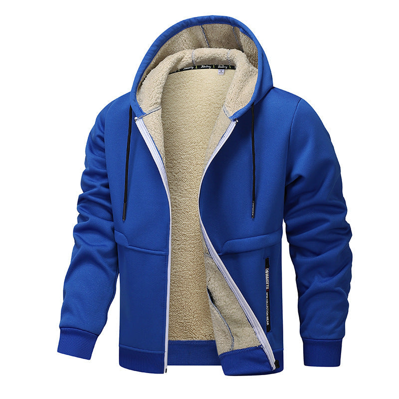 Casual Hoodies For Men Heavyweight Fleece Sweatshirt Winter Thick Sherpa Lined Hooded Zipper Jacket Thick Streetwear Coats What Else You Got?