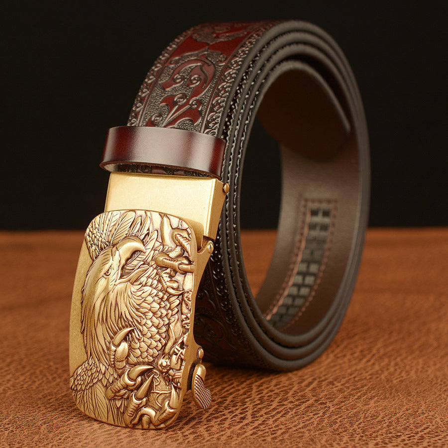 Men's Personalized Carved Eagle Automatic Buckle Belt What Else You Got?