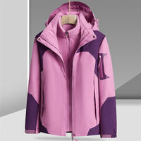 All-Weather 3-in-1 Waterproof Winter Jacket with Removable Fleece Liner - Unisex & Windproof