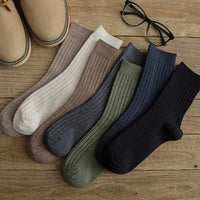 Cozy & Breathable Men's Socks for Fall & Winter - Free Size (7-Pack Options)