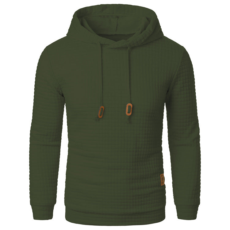 Men's Jacquard Hooded Sweater Long-sleeved Hoodie Warm Solid Sports Top What Else You Got?