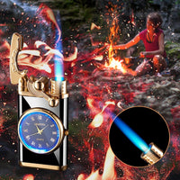 Watch Lighter 2-in-1 – Wristwatch with Windproof Butane Torch for Camping & Everyday Carry