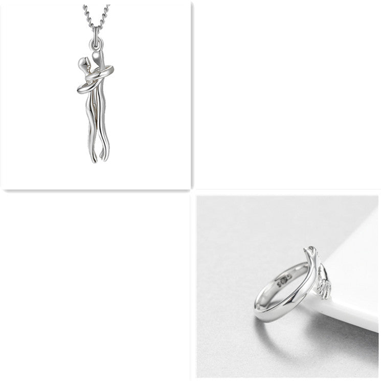 Love Hug Necklace Unisex Men Women Couple Jewelry Simple Temperament Clavicle Chain Valentines Day Lover Gift What Else You Got?
