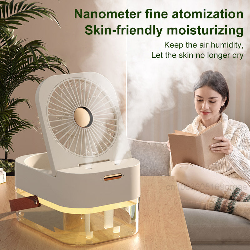 Humidifier Spray Fan Portable Fan Air Cooler Air Humidifier USB Mist Fan Desktop Fan With Night Light For Summer Home Appliance What Else You Got?