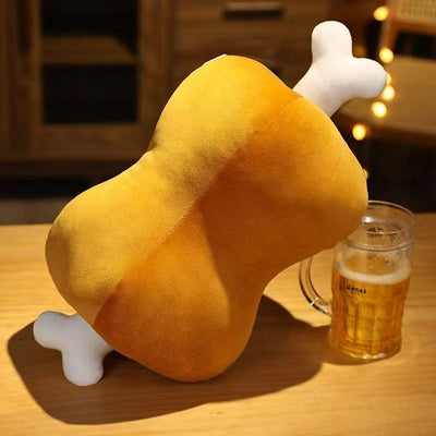 Funny Meat Bone Plush Pillow – Soft Dog-Bone Cushion for Pet Lovers & Home Decor