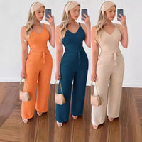 Elegant Spaghetti Strap Vest & Wide-Leg Pants Set - Modest & Stylish Apparel
