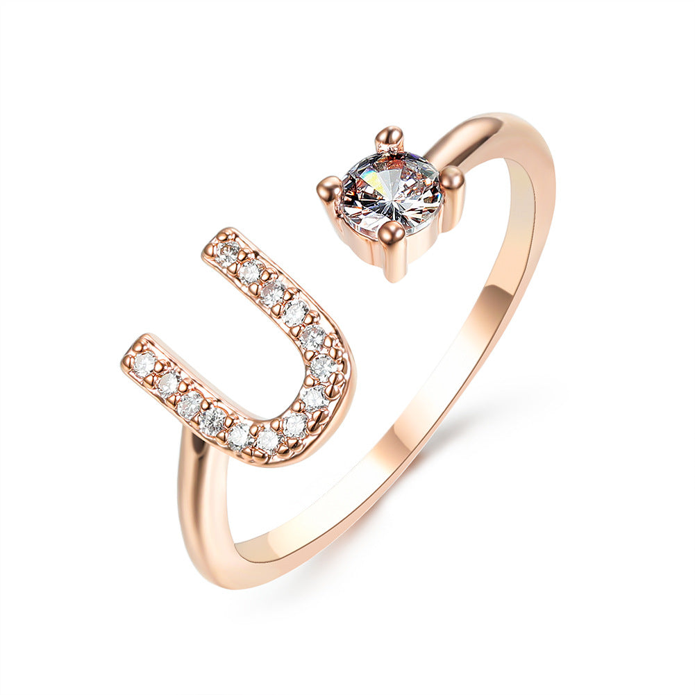 New Design Adjustable 26 Initial Letter Ring Fashion Jewelry For Women Simple Elegant Jewelry What Else You Got?