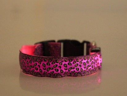LED Dog Collar Safety Adjustable Nylon Leopard Pet Collar What Else You Got?