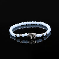 Glow-in-the-Dark Elephant Charm Bracelet – Vintage Wisdom & Strength Jewelry (Unisex)