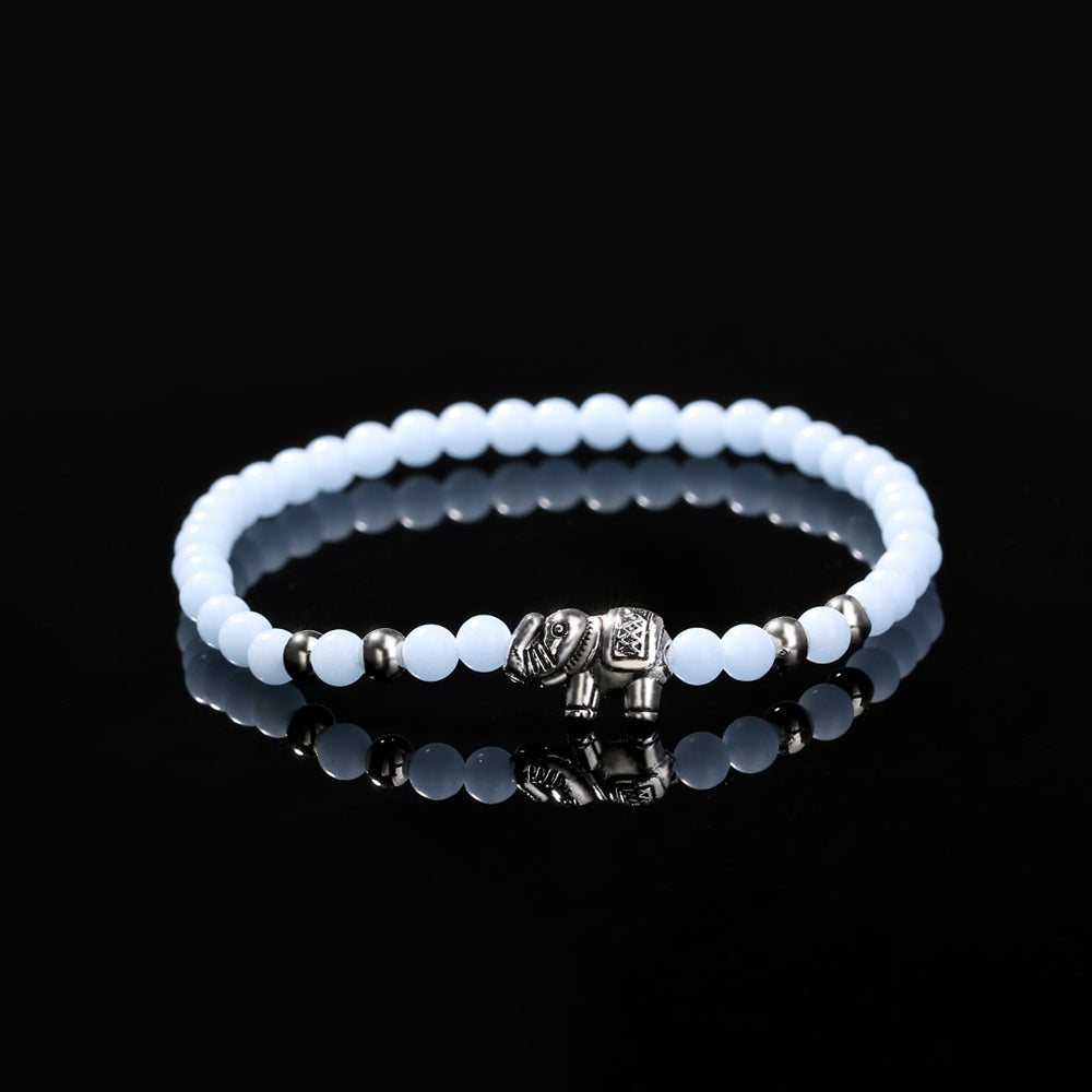 Vintage Elephant Luminous Bead Bracelet – Glow‑in‑the‑Dark Charm Bracelet (Unisex) What Else You Got?