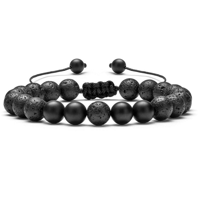 Tiger Eye Couple Bracelets – Matte Black Agate Beads What Else You Got?