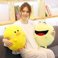Adorable Doll Round Plush Pillow Toy – Soft Cuddle Gift for Kids & Home Decor