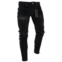 Men's Comfort Fit Stretch Jeans - Classic Pencil Pants for Everyday Wear