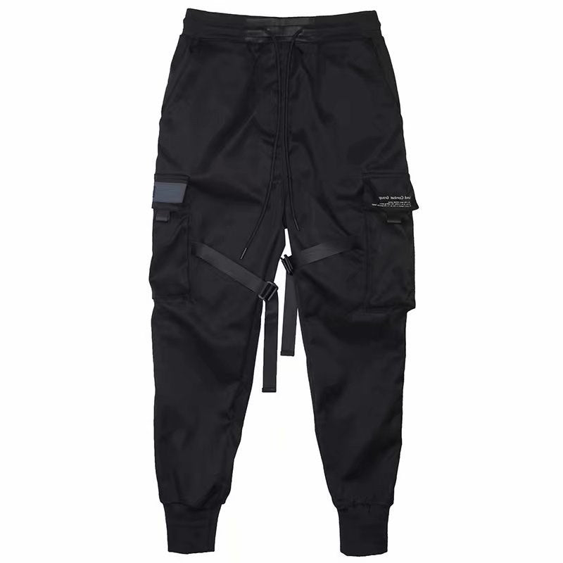 Ribbons Harem Joggers Men Cargo Pants Streetwear Hip Hop Casual Pockets Cotton Track Pants What Else You Got?