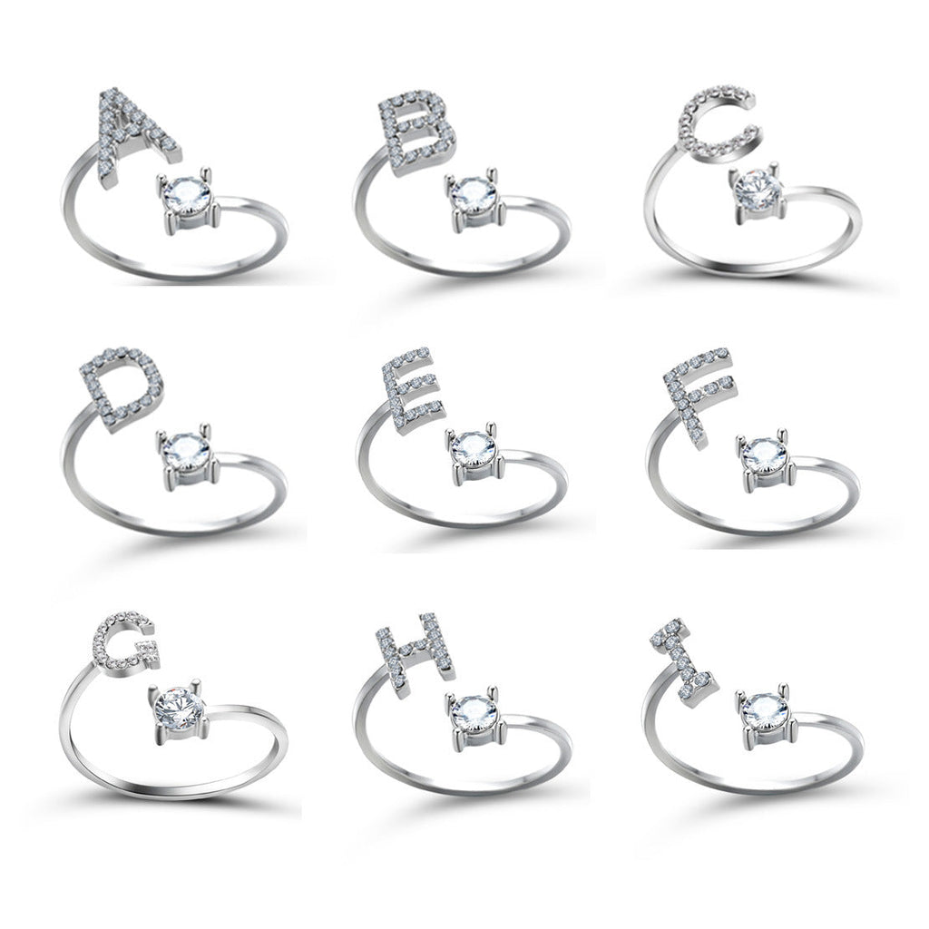 New Design Adjustable 26 Initial Letter Ring Fashion Jewelry For Women Simple Elegant Jewelry What Else You Got?