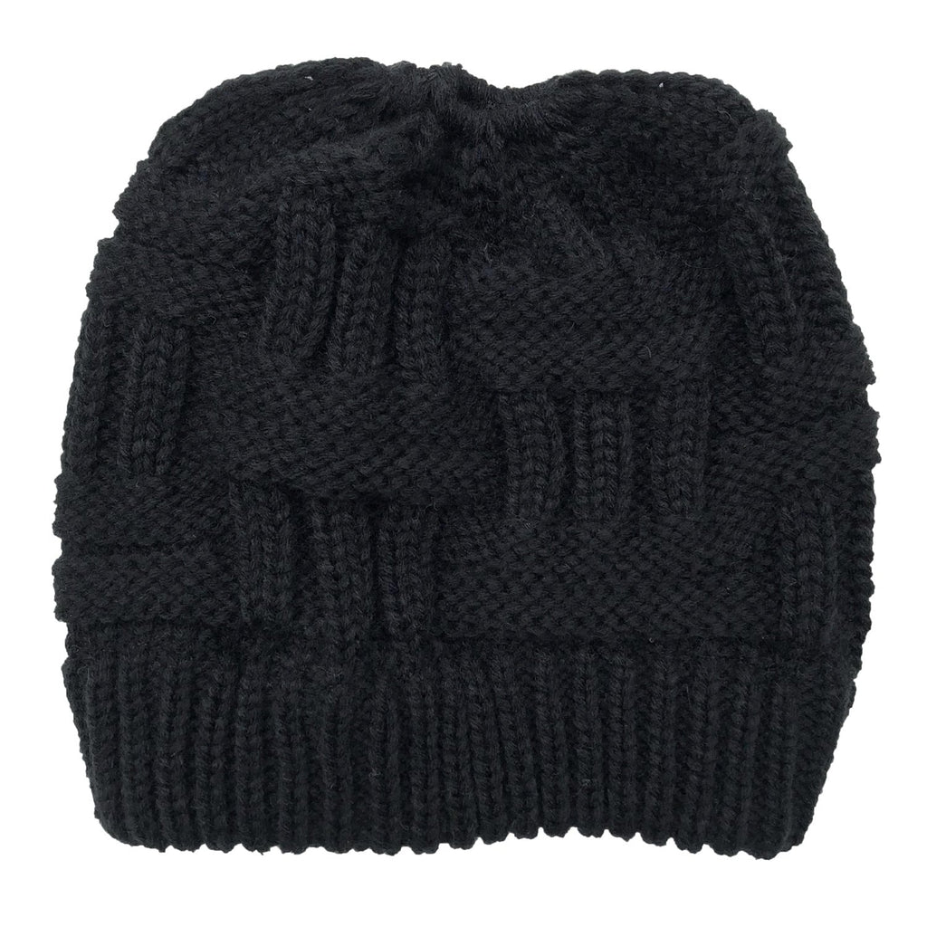 Soft Knit Ponytail Winter Hat for Women – Warm Wool Beanie with Stretch Fit & Hair-Friendly Opening What Else You Got?