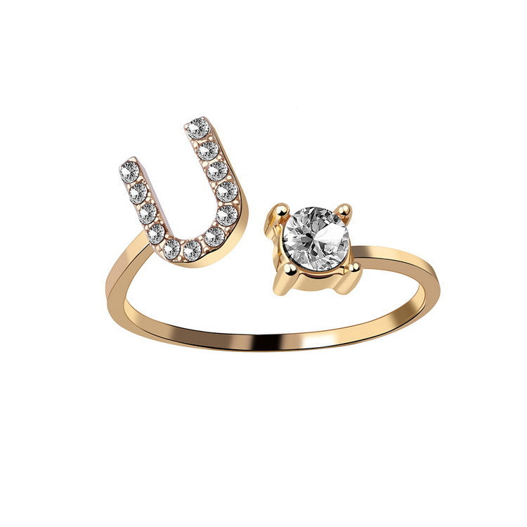New Design Adjustable 26 Initial Letter Ring Fashion Jewelry For Women Simple Elegant Jewelry What Else You Got?