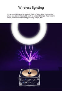 Music Tesla Coil Lightning Speaker — Touch-Reactive Bluetooth Palm Display