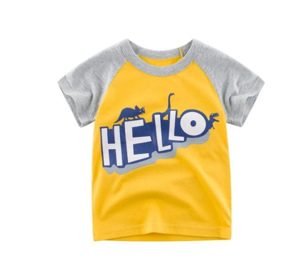 Children's Wear Summer New Korean Children's Boys Cotton T-shirt Men's Treasure In Children's Short Sleeves What Else You Got?