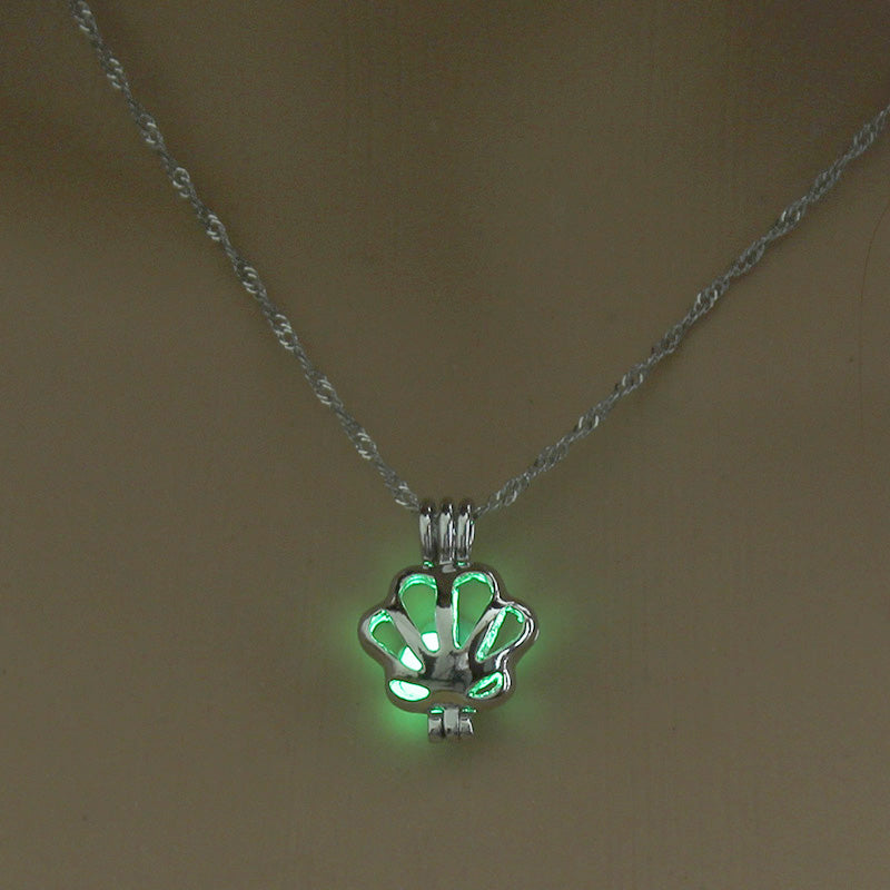 GLOW-IN-THE-DARK SCALLOP HOLLOW-OUT DIY necklace What Else You Got?