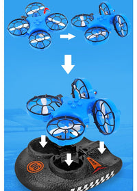 3-in-1 RC Boat, Drone & Hovercraft Toy - Land, Air & Water Adventure with 6-Minute Flight Time