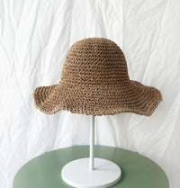 Graceful Summer Sun Hat - Foldable Straw Beach Hat for Women with UV Protection