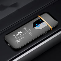 Touch fingerprint sensor charging lighter