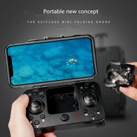 Foldable Mini Drone with Luggage Storage - Kids' Aerial Photography Toy with Gesture Control & HD Camera