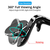 Magnetic Car Phone Holder – 360° Rotating Air Vent Mount for iPhone & Android