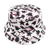 Musical Note Bucket Hat – Retro Print Summer Hat for Men & Women – Festival & Beach Style