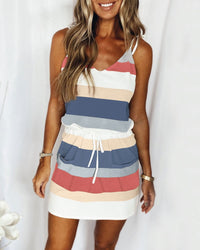 Graceful Striped Summer Dress - Comfortable & Modest Casual Wear for Women