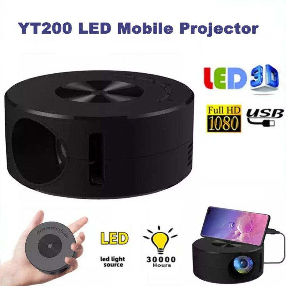 WiFi Smart Projector 1080P LED Mini Home Theater - Portable & Eye-Protecting Video Projector for Family Worship & Movie Nights