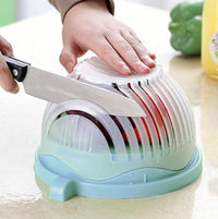Salad Cutter Bowl – Rotating Chopper & Strainer for Fruits & Vegetables