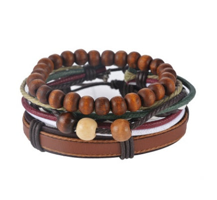 Hand‑Woven Leather Multilayer Bracelet – Vintage Punk Wrap Beads for Men & Women What Else You Got?