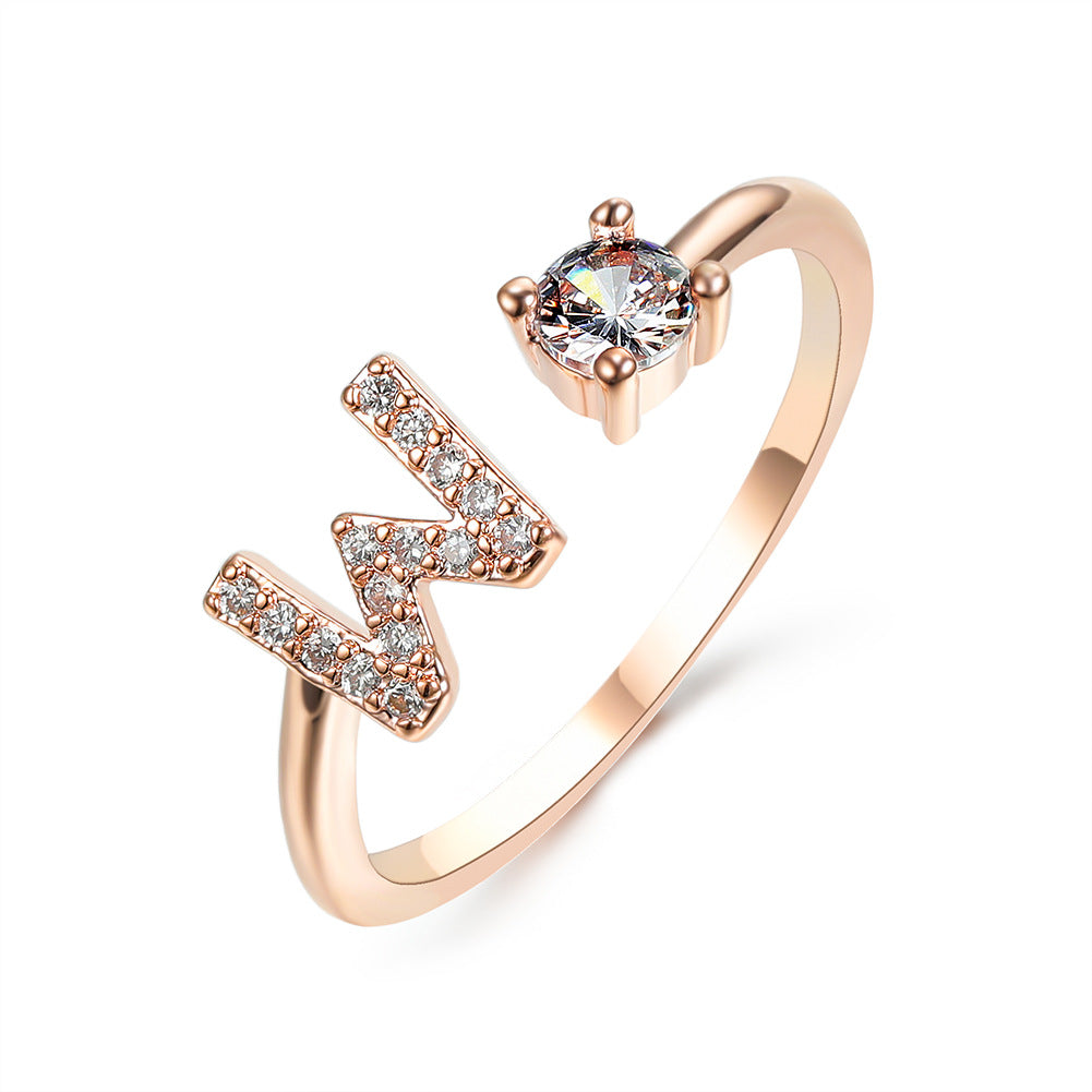 New Design Adjustable 26 Initial Letter Ring Fashion Jewelry For Women Simple Elegant Jewelry What Else You Got?
