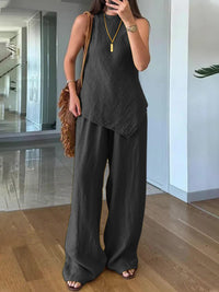 Comfortable Christian Casual Two-Piece Pullover Set with Pockets - Soft Cotton Commuter Style