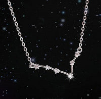 Divine Zodiac S925 Sterling Silver Necklace - 12 Constellations Pendant for Women