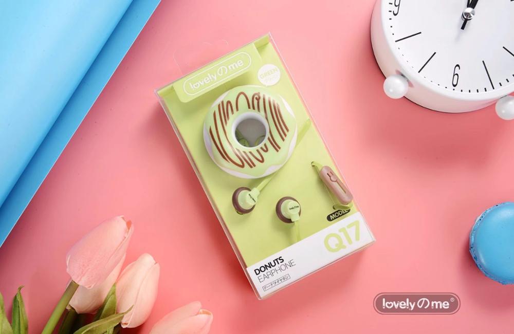 Q17 Donut Cartoon Wired Earphones – Cute Macaron In-Ear Headphones with Deep Bass What Else You Got?