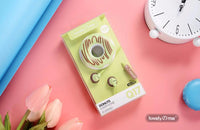 Q17 Donut Macaron Earphones – Cute Cartoon Wired Headphones with Deep Bass & Hybrid Sound